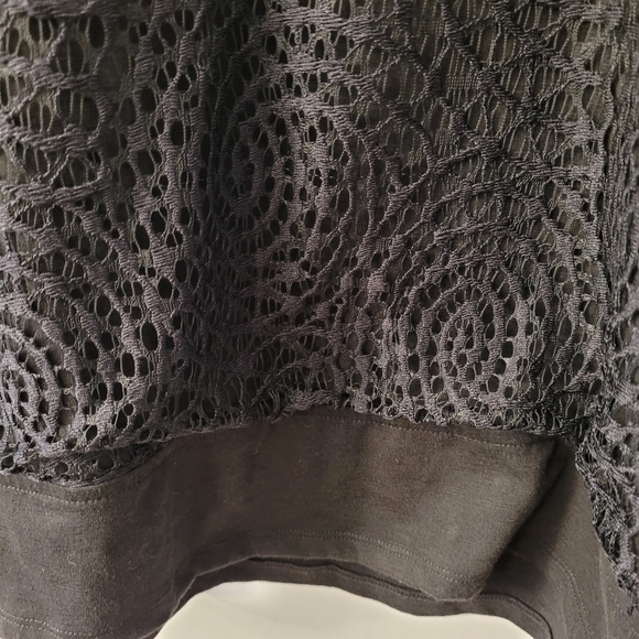 Women's Black Lace overlay top Sz 3X - Picture 5 of 8